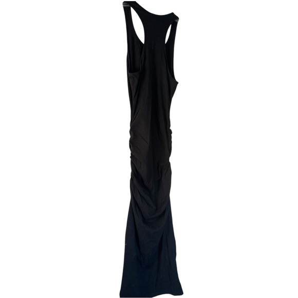 Michael Stars racerback ruched tank dress size M black NWT B-34 - Picture 4 of 4